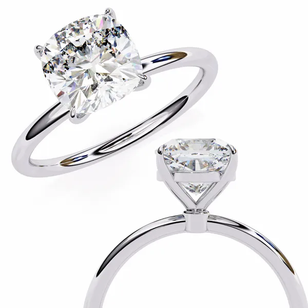Silver_925_Sterling_Cushion_Cut_Classic_Bond_Moissanite_Ring_For_Women