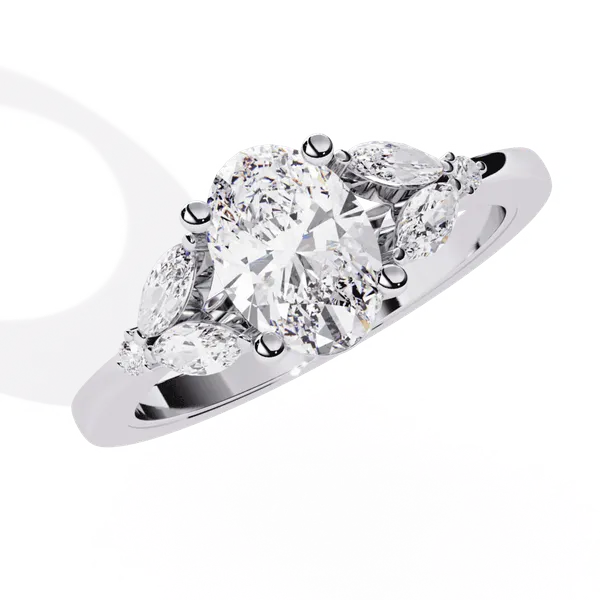Silver_925_Sterling_Oval_Cut_Minimal_Accent_Moissanite_Ring_For_Women