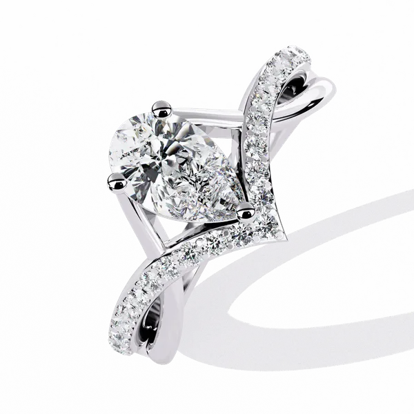 Silver_925_Sterling_Modern_Pear_Cut_Accent_Moissanite_Ring_For_Women