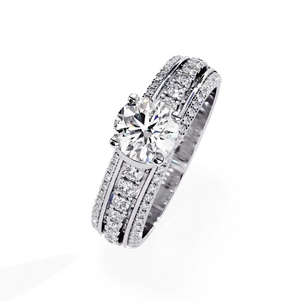 Silver_925_Sterling_Round_Cut_Timeless_Solitaire_Moissanite_Band_For_Women