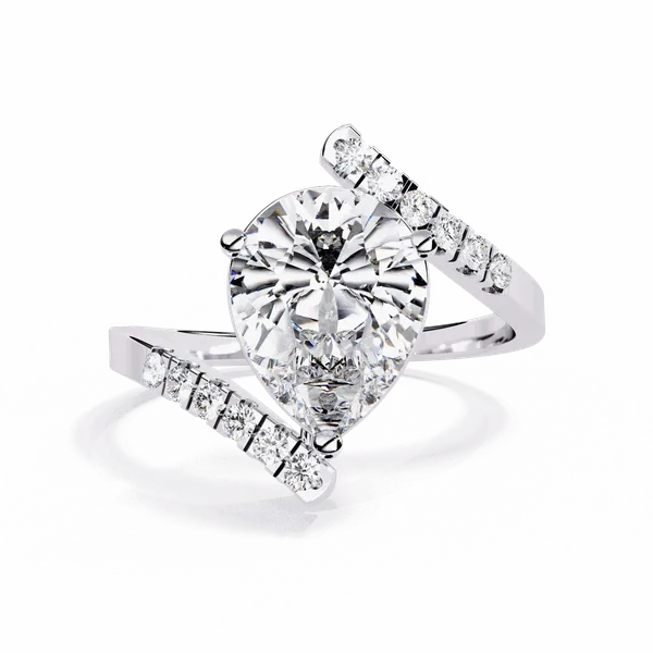 Silver_925_Sterling_Pear_Cut_Accent_Stone_Moissanite_Ring_For_Women