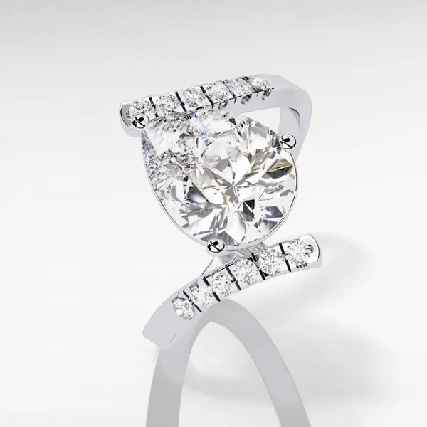 Silver_925_Sterling_Pear_Cut_Accent_Stone_Moissanite_Ring_For_Women