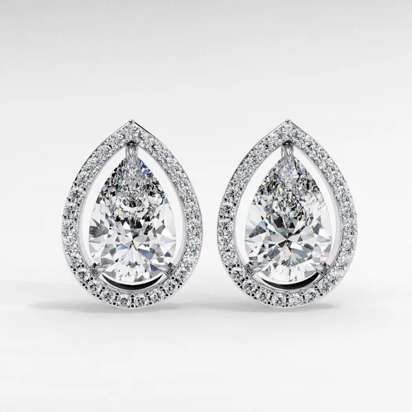 Silver_925_Sterling_Pear_Round_Halo_Stud_Moissanite_Earrings_For_Women