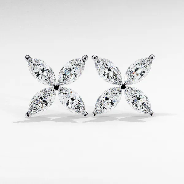 Silver_925_Sterling_Marquise_Cluster_Stud_Moissanite_Earrings_For_Women