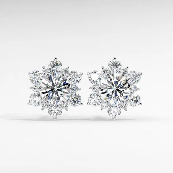 Silver_925_Round_Trio_Cluster_Stud_Moissanite_Earrings_For_Women