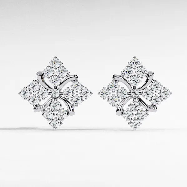 Silver_925_Sterling_Round_Cluster_Stud_Moissanite_Earrings_For_Women