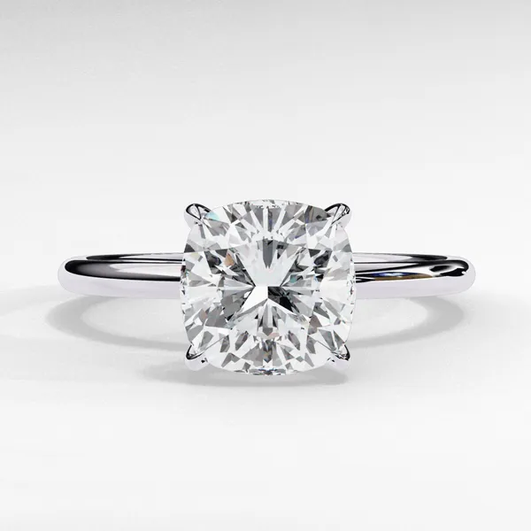 Silver_925_Sterling_Cushion_Cut_Classic_Bond_Moissanite_Ring_For_Women