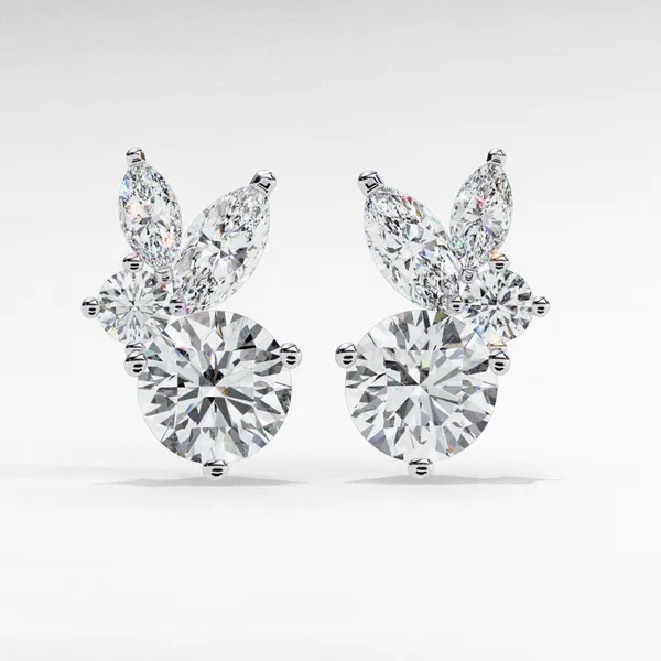 Silver_925_Sterling_Marquise_Round_Alternating_Stud_Moissanite_Earrings_For_Women