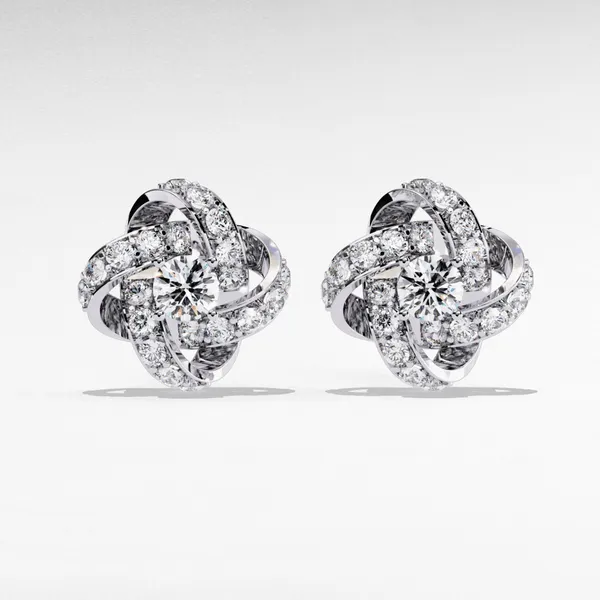 Silver_925_Sterling_Round_Dual_Cluster_Stud_Moissanite_Earrings_For_Women