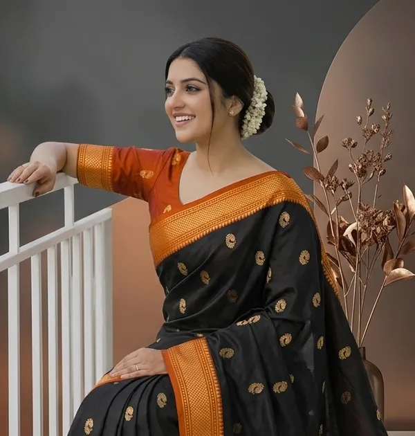 Black_Sico_Silk_Paithani_Zari_Border_Saree_For_Women