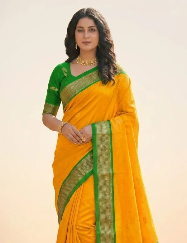 Yellow_Sico_Silk_Paithani_Zari_Woven_Saree_For_Women