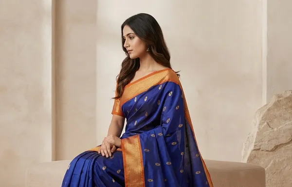 Blue_Sico_Silk_Paithani_Zari_Border_Saree_For_Women