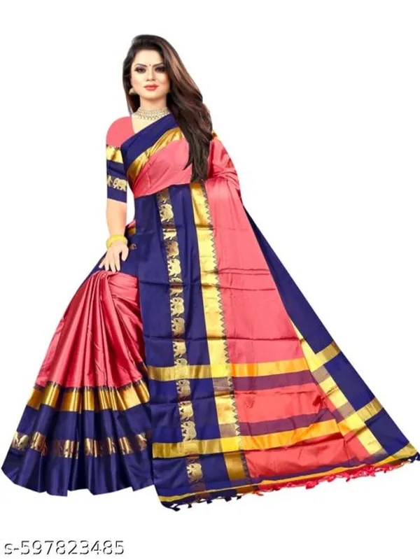 Pink_Sico_Silk_Paithani_Zari_Border_Saree_For_Women