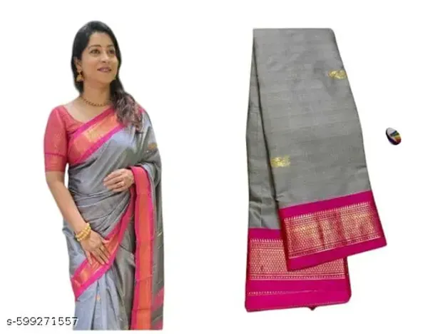 Grey_Sico_Silk_Paithani_Traditional_Saree_For_Women