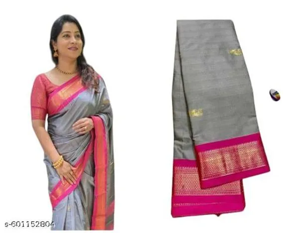 Grey_Sico_Silk_Paithani_Woven_Saree_For_Women