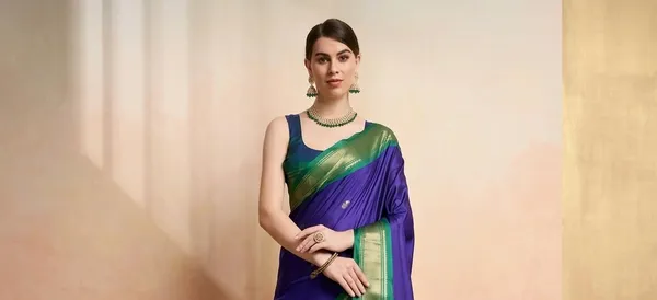 Blue_Sico_Silk_Paithani_Zari_Border_Saree_For_Women