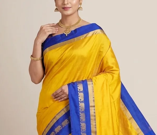 Yellow_Sico_Silk_Paithani_Saree_For_Women