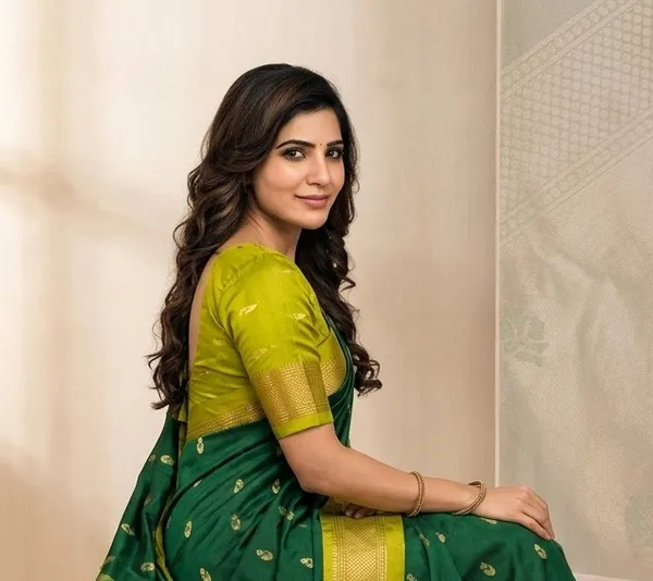 Bottle_Green_Sico_Silk_Zari_Border_Paithani_Saree_For_Women