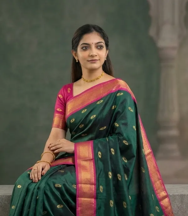 Green_Sico_Silk_Paithani_Zari_Border_Party_Saree_For_Women
