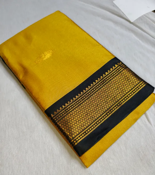 Yellow_Sico_Silk_Paithani_Zari_Border_Saree_For_Women