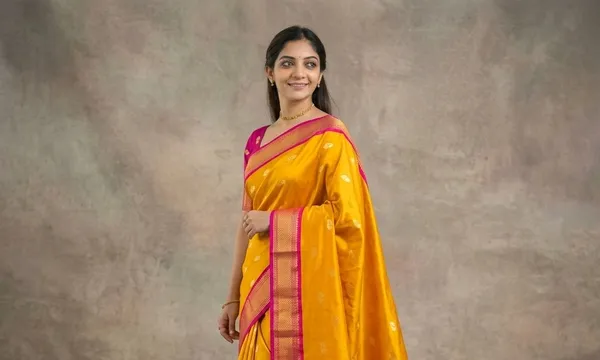 Yellow_Sico_Silk_Paithani_Zari_Border_Luxury_Pallu_Saree_For_Women
