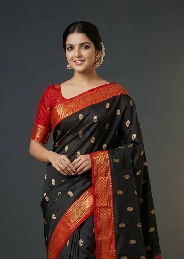 Black_Sico_Silk_Paithani_Zari_Woven_Saree_For_Women