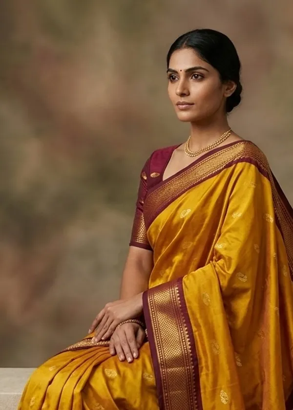 Golden_Sico_Silk_Zari_Border_Designer_Pallu_Paithani_Saree_For_Women
