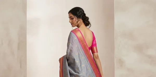 Grey_Sico_Silk_Paithani_Zari_Border_Saree_For_Women
