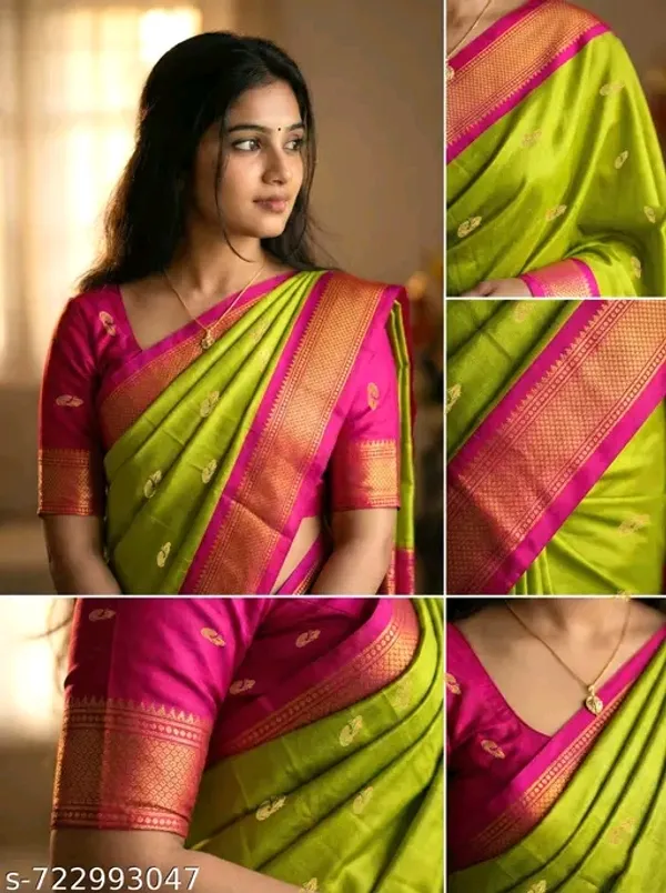 Lime_Sico_Silk_Paithani_Woven_Pallu_Saree_For_Women