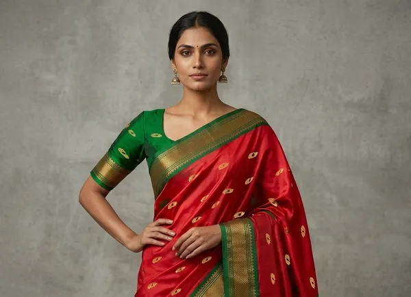 Red_Sico_Silk_Paithani_Zari_Border_Saree_For_Women