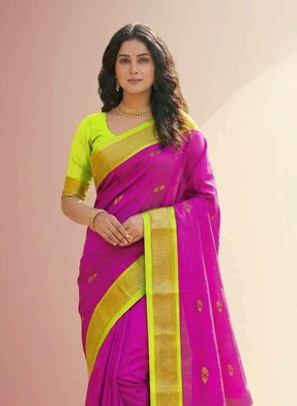 Pink_Sico_Silk_Paithani_Traditional_Pallu_Saree_For_Women