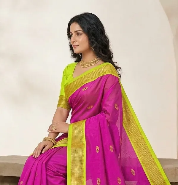 Pink_Sico_Silk_Paithani_Traditional_Pallu_Saree_For_Women
