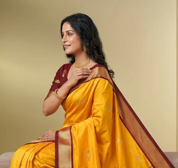 Yellow_Sico_Silk_Paithani_Zari_Pallu_Saree_For_Women