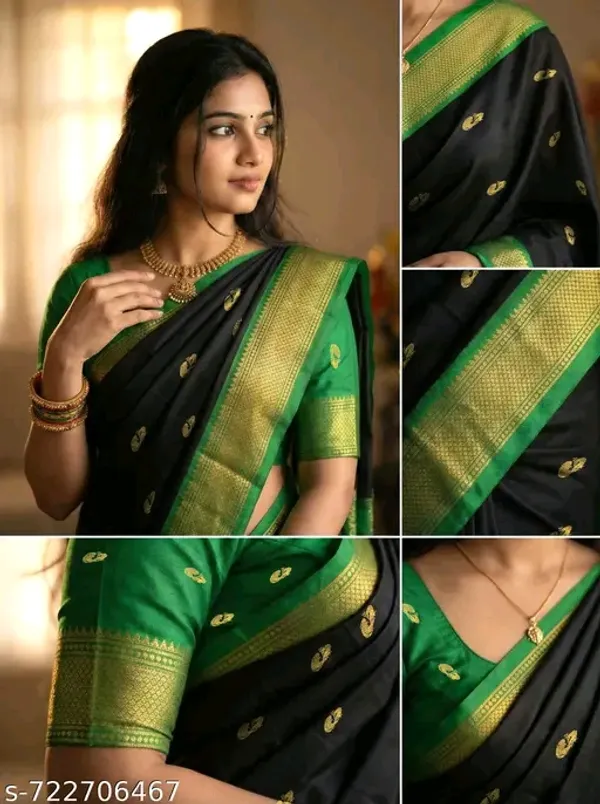 Black_Sico_Silk_Paithani_Zari_Border_Saree_For_Women