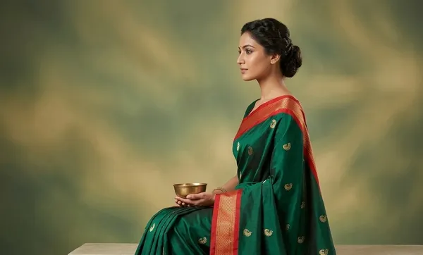 Bottle_Green_Sico_Silk_Paithani_Zari_Saree_For_Women