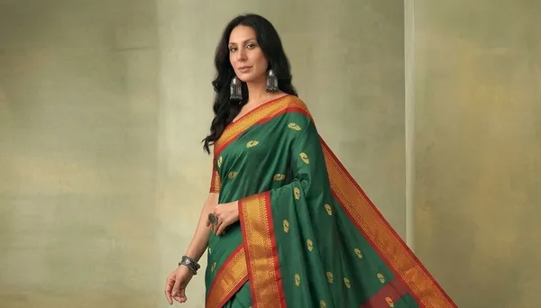 Green_Sico_Silk_Paithani_Zari_Big_Border_Woven_Pallu_Saree_For_Women