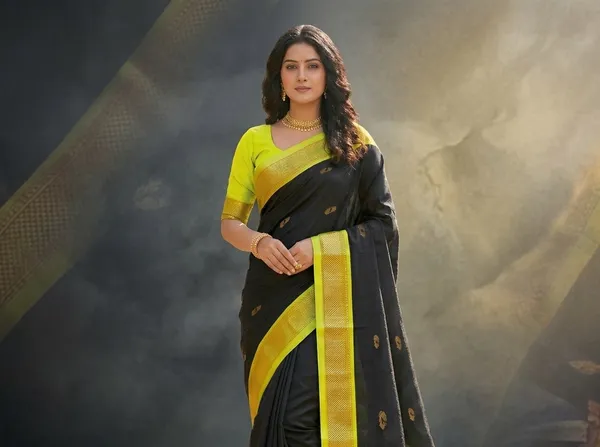 Black_Sico_Silk_Paithani_Lace_Border_Festive_Saree_For_Women