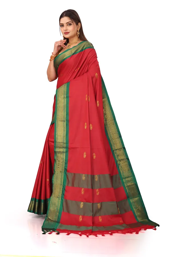 Red_Sico_Silk_Paithani_Zari_Border_Saree_For_Women