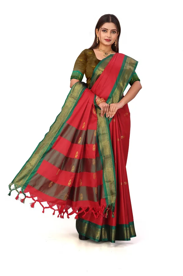 Red_Sico_Silk_Paithani_Zari_Border_Saree_For_Women