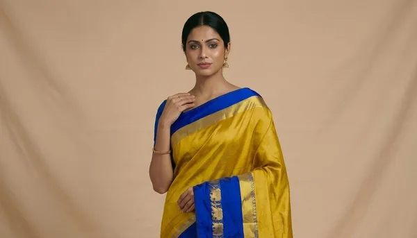 Yellow_Sico_Silk_Paithani_Elephant_Zari_Border_Saree_For_Women