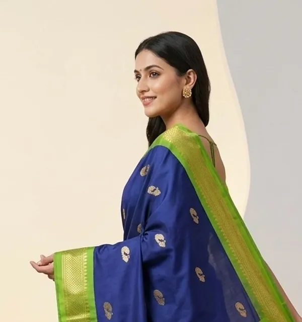 Blue_Sico_Silk_Paithani_Temple_Border_Zari_Work_Saree_For_Women