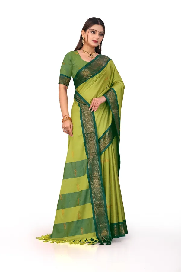 Lime_Sico_Silk_Paithani_Woven_Pallu_Zari_Border_Saree_For_Women