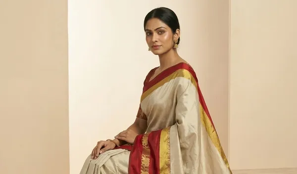 Beige_Sico_Silk_Paithani_Elephant_Zari_Border_Saree_For_Women