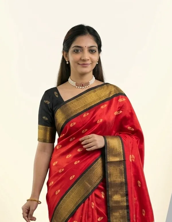Red_Sico_Silk_Paithani_Zari_Border_Saree_For_Women