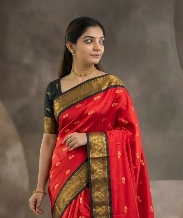 Red_Sico_Silk_Paithani_Zari_Border_Saree_For_Women