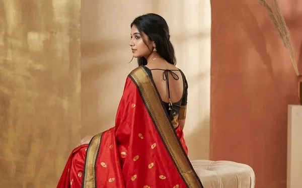 Red_Sico_Silk_Woven_Border_Paithani_Saree_For_Women