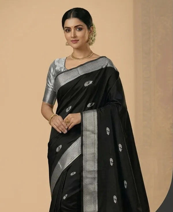 Black_Sico_Silk_Paithani_Zari_Border_Saree_For_Women
