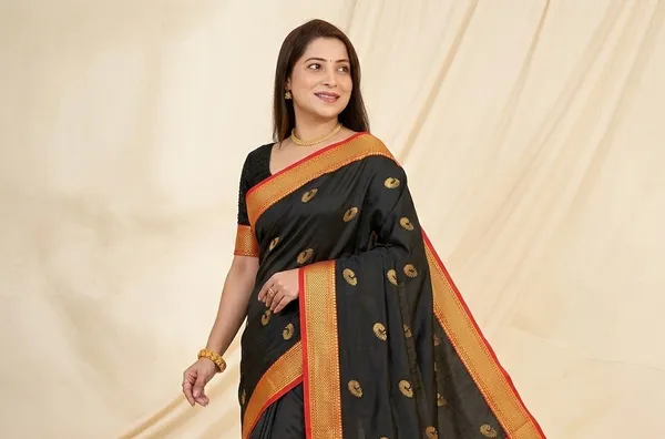 Black_Sico_Silk_Paithani_Zari_Border_Saree_For_Women