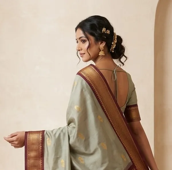 Grey_Sico_Silk_Paithani_Zari_Work_Woven_Pallu_Saree_For_Women