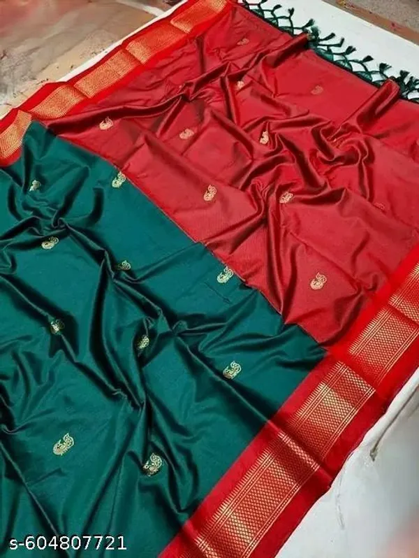 Bottle_Green_Sico_Silk_Paithani_Zari_Saree_For_Women